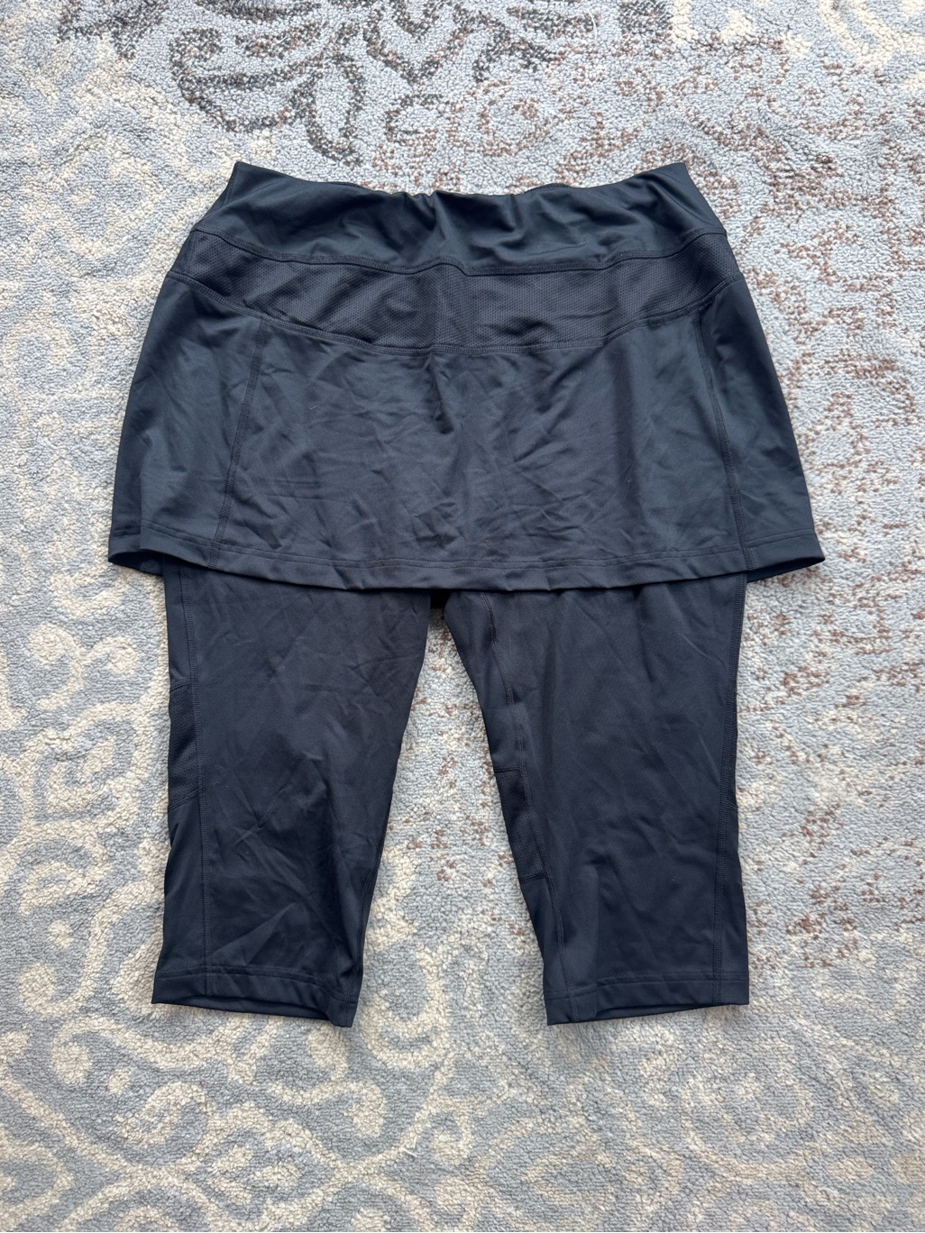 Tek Gear Dry Tek Skirted Capri Leggings Black Xl